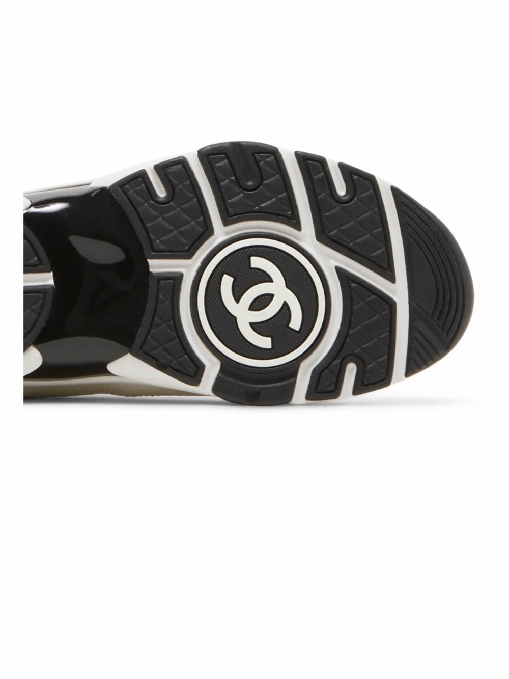 Chanel White & Black CC Logo Runner Sneakers - Picture 4 of 4